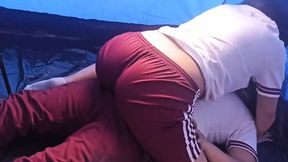 Students on an Excursion Take the Opportunity to Fuck in a Tent Near the Lake