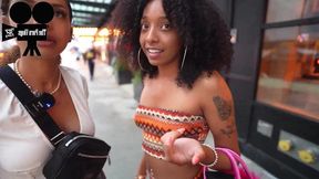 18yo Ebony Teen Tried To Rob Hot Couple Then Got Fucked - Reality POV threesome hardcore - black tits