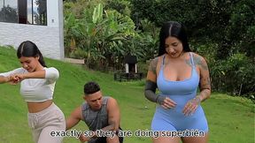 Fitness session turns into steamy encounter with inked Latina &#x2013; Part 1