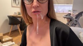 Penis got stuck in a roll of toilet paper. Stepmother will solve the problem as always