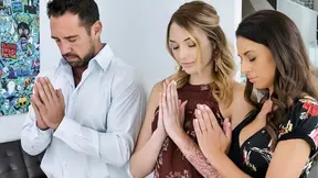 Sexy - Cute Teen Charlotte Sins Licks Her Stepmoms Cunt While Fucked From Behind By Stepdad