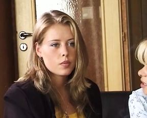 A beautiful blonde teen from Germany gets her throat filled with warm cum