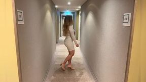 German bridesmaid sneaks away from wedding to motel room for a hot groaning fuck