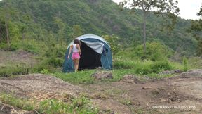 Step Sister Teaches Step Brother How To Fuck , Sex In A Tent