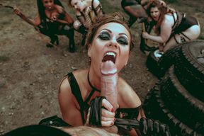 XXX Mad Max parody with one man and multiple thick sluts