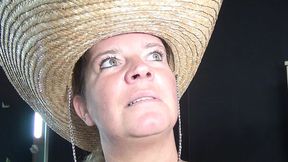 Two studs gang-bang a granny in a behind-the-scenes sexcapade