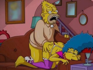 Old Simpson Constrained Housewife Marge With A Doxy 'Cuz Of Revealing Raiment And Screwed In All Her Taut Holes During The Time That Her Spouse Homer Was At Work / Comic / Visual Novel / Cartoons / Anime / Parody