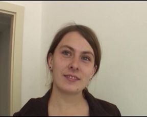 Shy German teen eats spern after rough fuck