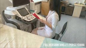 Real Hospital & Real Bubble Butt Nurse  &mdash;  Blowjob and Hot Sex On Hospital Couch