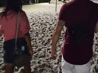 I couldn't resist and ended up giving the single chap a fellatio on the beach right in front of his spouse.